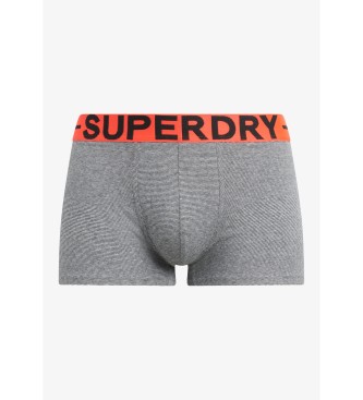 Superdry Paket 3 boksarskih hlač Marca siva, črna