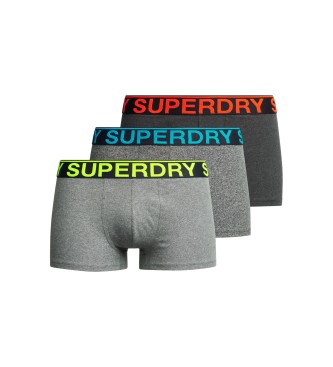 Superdry Pakke med 3 boxershorts i kologisk bomuld, gr