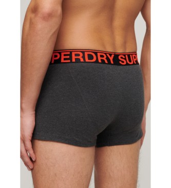 Superdry Pack 3 Organic cotton boxer shorts grey