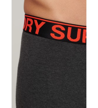 Superdry Pack 3 Cales boxer em algodo orgnico cinzento