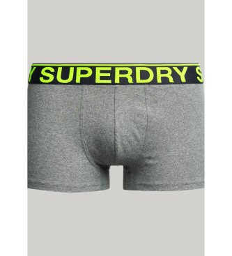 Superdry Pack 3 Bxers de algodn orgnico gris