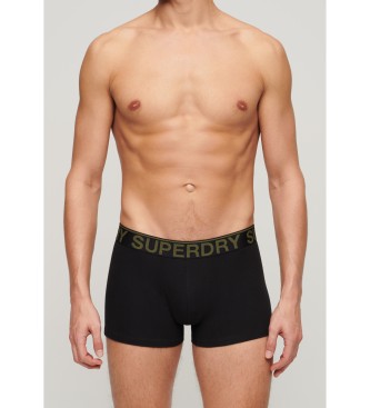 Superdry Pack 3 Organic cotton boxer shorts grey, green, black
