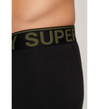 Superdry Pack 3 Cales boxer em algodo orgnico cinzento, verde, preto