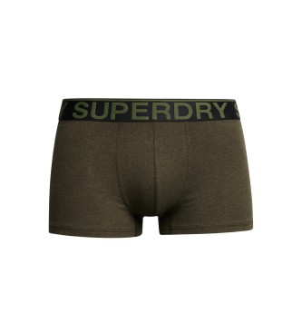 Superdry Pack 3 Cales boxer em algodo orgnico cinzento, verde, preto