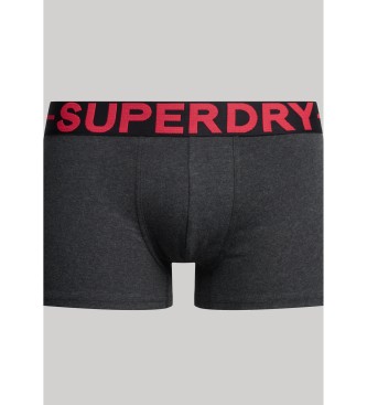 Superdry Set 3 boxershorts van biologisch katoen rood, zwart, grijs