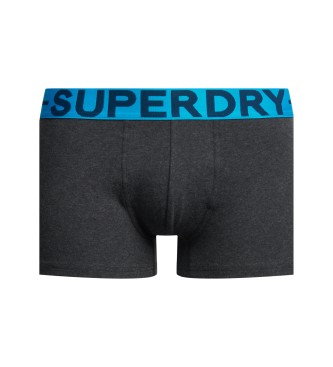 Superdry Pack 3 Organic cotton boxer shorts grey, blue