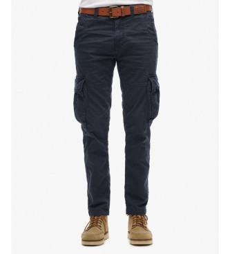 Superdry Pantaloni cargo blu scuro