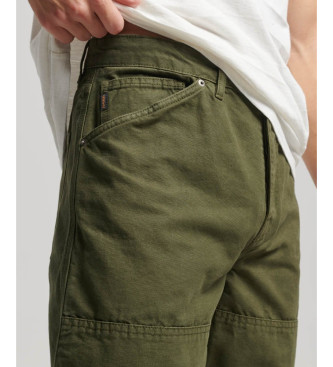 Superdry Pantaloni verdi da carpentiere