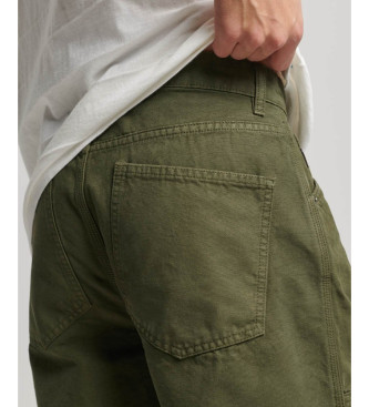 Superdry Pantaloni verdi da carpentiere