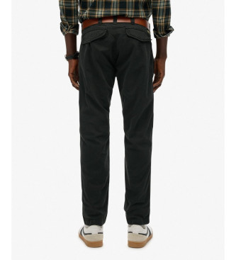 Superdry Spodnie Chino Utility w kolorze czarnym