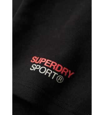 Superdry Pantaloncini neri con logo Sport Tech