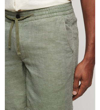 Superdry Lanene kratke hlače zelene barve