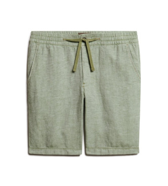Superdry Lanene kratke hlače zelene barve