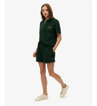 Superdry Short en maille boucle Country Club vert