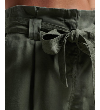 Superdry Pantaln Corto Paperbag verde