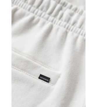 Superdry Pantaloncini larghi con dettagli in rilievo di abbigliamento sportivo bianco