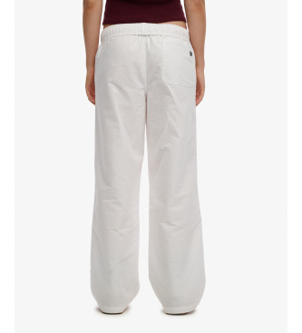 Superdry Pantaloni bianchi elasticizzati