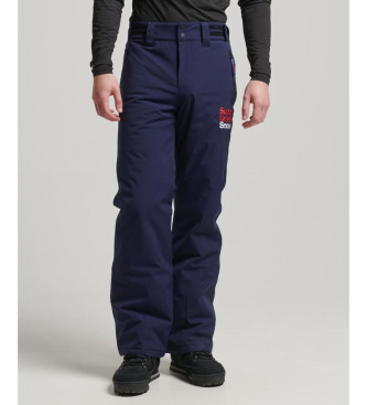 Superdry Eng anliegende marineblaue Skihose