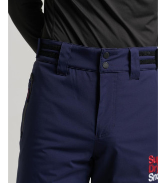 Superdry Pantaloni da sci attillati blu scuro