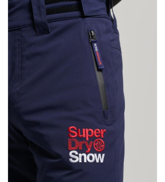 Superdry Pantaloni da sci attillati blu scuro