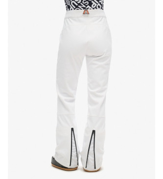 Superdry Pantaloni da sci aderenti in softshell bianco