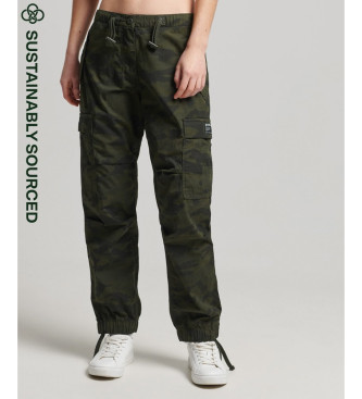 Superdry Pantaln de estilo paracaidista verde