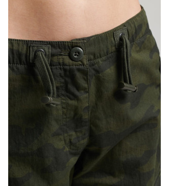 Superdry Pantaln de estilo paracaidista verde