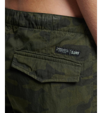 Superdry Pantaln de estilo paracaidista verde