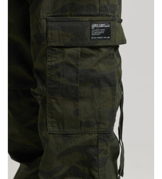 Superdry Pantaln de estilo paracaidista verde