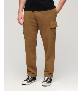 Superdry Brune lstsiddende cargo-joggingbukser