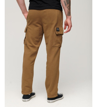 Superdry Bruine loszittende cargo jogger broek