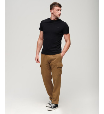 Superdry Brune lstsiddende cargo-joggingbukser