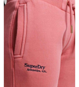 Superdry Essential joggingbyxor med logotyp rosa