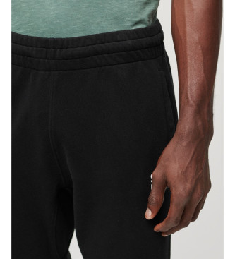 Superdry Pantaln Jogger con logotipo Sportswear negro