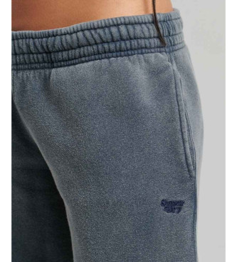 Superdry Pantaln jogger de pernera ancha marino