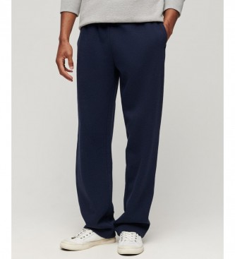 Superdry Organic cotton straight jogger trousers with navy Vintage logo
