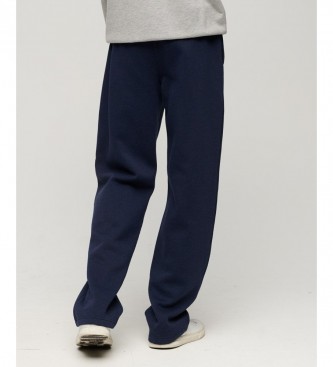 Superdry Organic cotton straight jogger trousers with navy Vintage logo