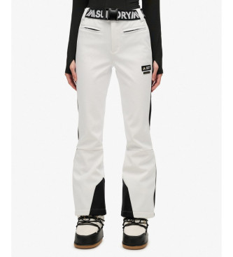Superdry Pantaln Luxe Ski blanco