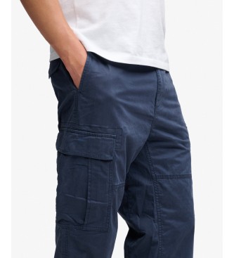 Superdry Pantaloni cargo Regular Taper blu marino