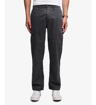 Superdry Pantaloni cargo affusolati a vestibilità regolare, neri