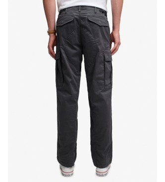 Superdry Pantaloni cargo affusolati a vestibilità regolare, neri