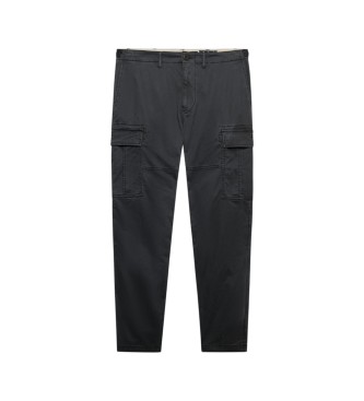 Superdry Pantaloni cargo affusolati a vestibilità regolare, neri