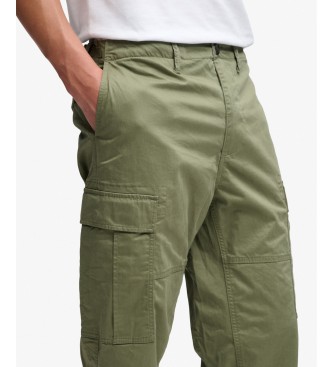 Superdry Pantaloni cargo Regular Taper verdi