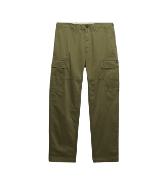 Superdry Pantaloni cargo Regular Taper verdi