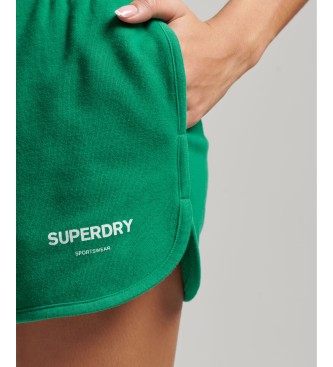 Superdry Short de survtement Core Sport vert