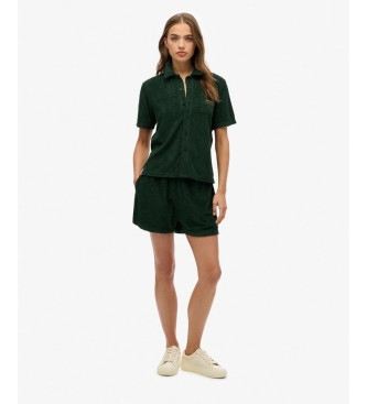 Superdry Short en maille boucle Country Club vert