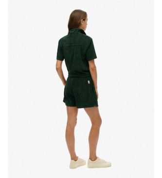 Superdry Short en maille boucle Country Club vert
