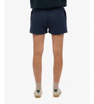 Superdry Effen marineblauwe korte broek