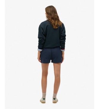 Superdry Effen marineblauwe korte broek