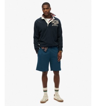 Superdry Calção liso azul